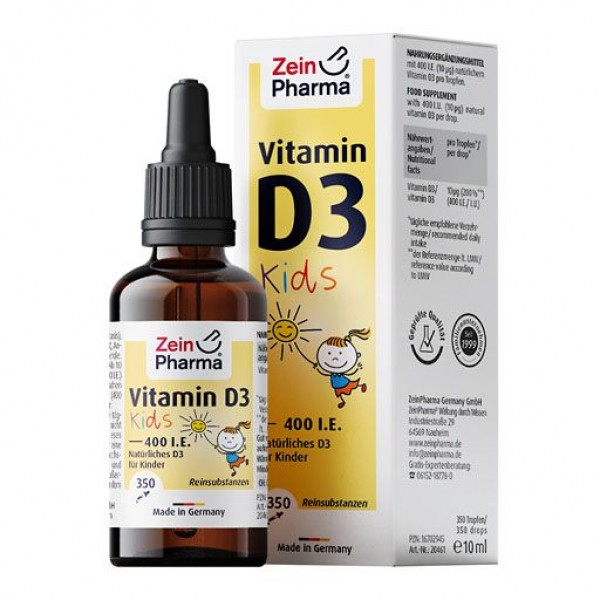 Капли с витамином Д3 VITAMIN D3 TROPFEN 400 I.E. 10 мл Zein Pharma Капли с витамином Д3 VITAMIN D3 TROPFEN 400 I.E. 10 мл Zein Pharma